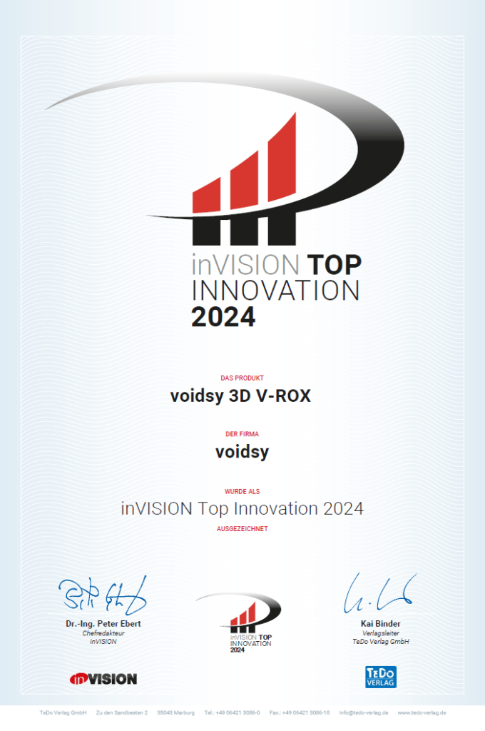 Urkunde inVISION Top Innovation 2024